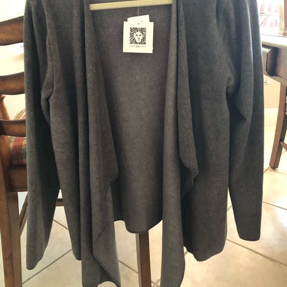 NWT Anne Klein grey size Medium cardigan sweater - Picture 2 of 5